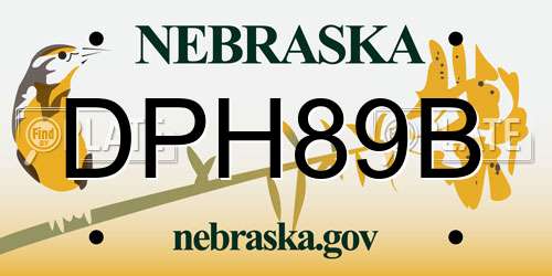 DPH89B Nebraska License Plate
