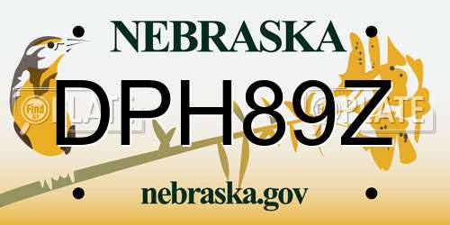 DPH89Z Nebraska License Plate