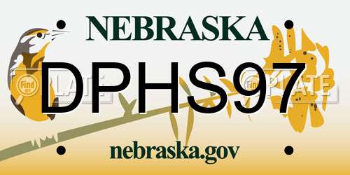 DPHS97 Nebraska License Plate
