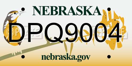 DPQ9004 Nebraska License Plate