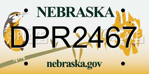 DPR2467 Nebraska License Plate