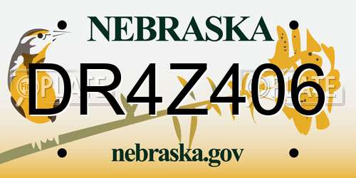 DR4Z406 Nebraska License Plate