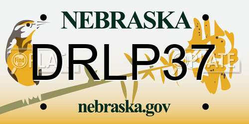 DRLP37 Nebraska License Plate