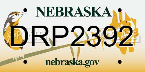 DRP2392 Nebraska License Plate