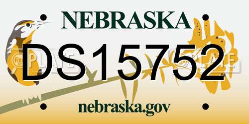 DS15752 Nebraska License Plate