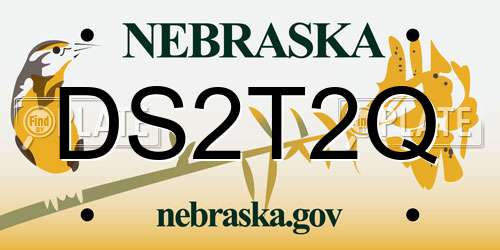 DS2T2Q Nebraska License Plate