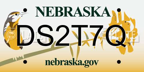 DS2T7Q Nebraska License Plate