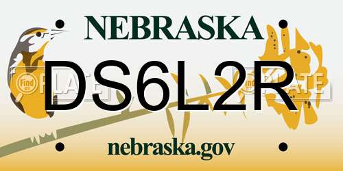 DS6L2R Nebraska License Plate