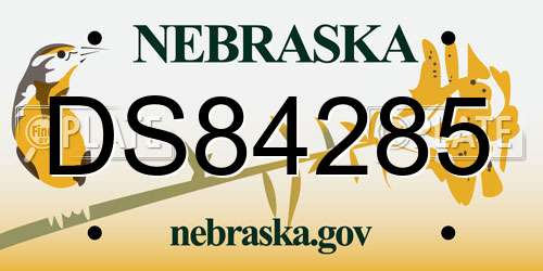 DS84285 Nebraska License Plate