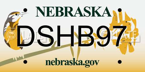 DSHB97 Nebraska License Plate