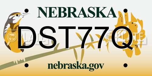 DST77Q Nebraska License Plate