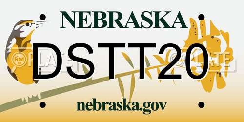 DSTT20 Nebraska License Plate
