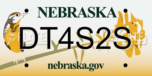 DT4S2S Nebraska License Plate