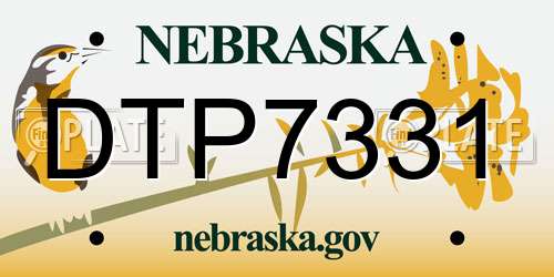 DTP7331 Nebraska License Plate