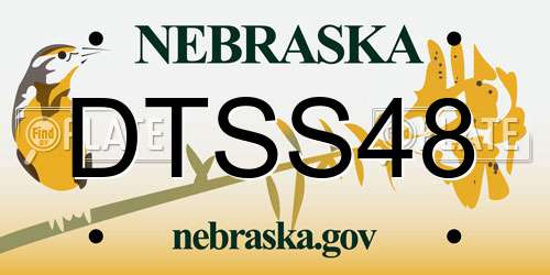 DTSS48 Nebraska License Plate