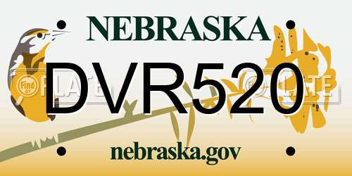 DVR520 Nebraska License Plate