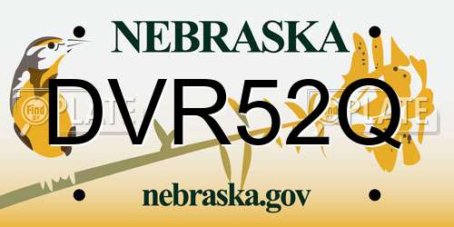 DVR52Q Nebraska License Plate