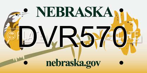 DVR570 Nebraska License Plate