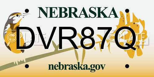 DVR87Q Nebraska License Plate