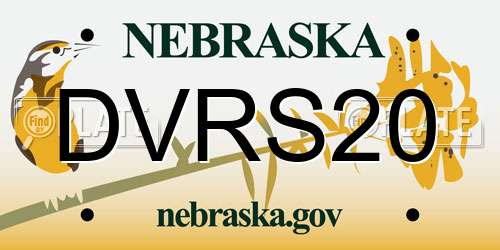 DVRS20 Nebraska License Plate