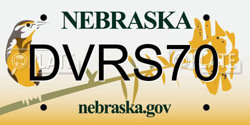 DVRS70 Nebraska License Plate
