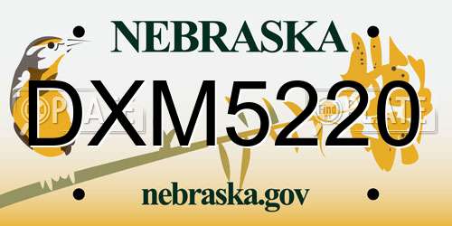 DXM5220 Nebraska License Plate