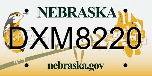DXM8220 Nebraska License Plate