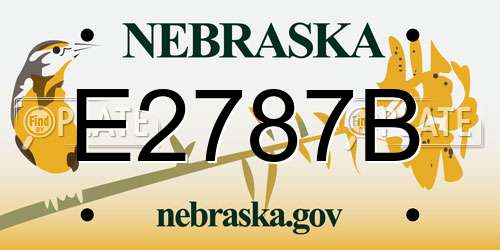 E2787B Nebraska License Plate