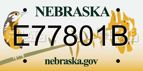 E77801B Nebraska License Plate