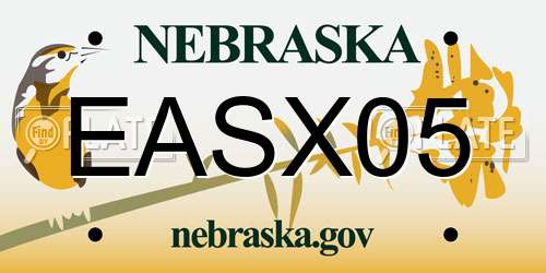 EASX05 Nebraska License Plate