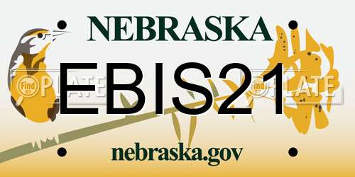 EBIS21 Nebraska License Plate