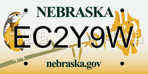 EC2Y9W Nebraska License Plate