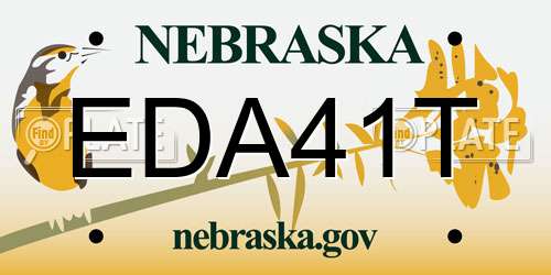 EDA41T Nebraska License Plate