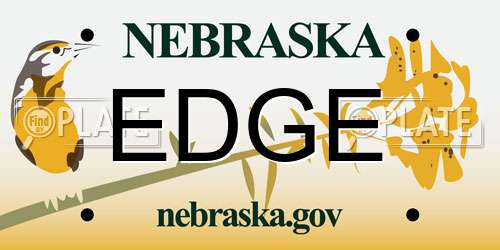 EDGE Nebraska License Plate