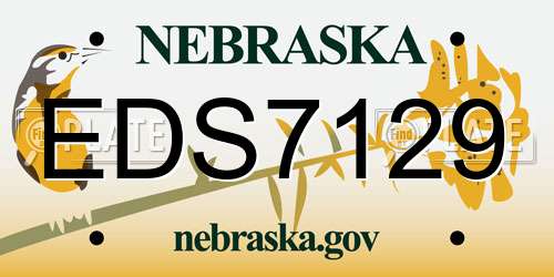 EDS7129 Nebraska License Plate