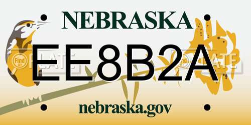 EE8B2A Nebraska License Plate
