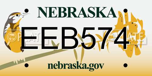 EEB574 Nebraska License Plate