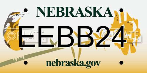 EEBB24 Nebraska License Plate