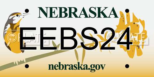 EEBS24 Nebraska License Plate