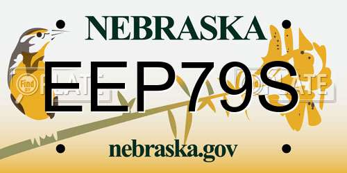 EEP79S Nebraska License Plate