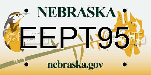EEPT95 Nebraska License Plate