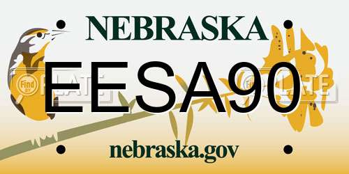 EESA90 Nebraska License Plate