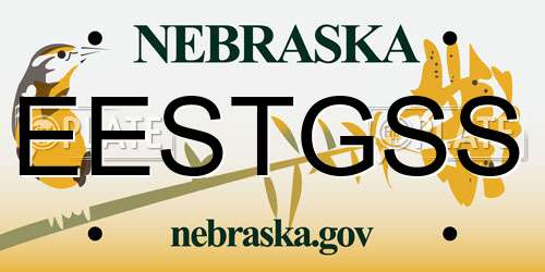 EESTGSS Nebraska License Plate
