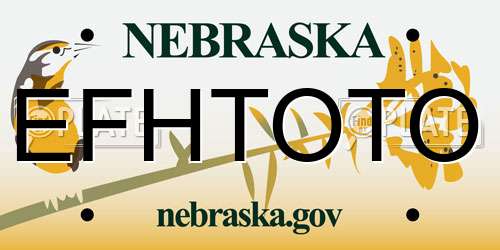 EFHTOTO Nebraska License Plate