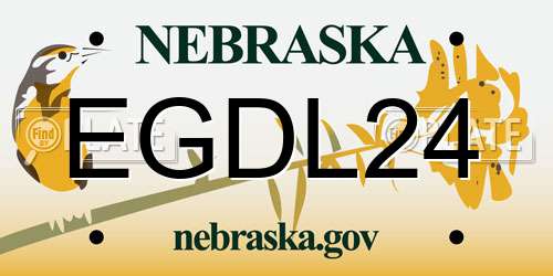 EGDL24 Nebraska License Plate