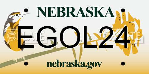 EGOL24 Nebraska License Plate