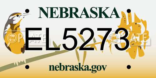 EL5273 Nebraska License Plate