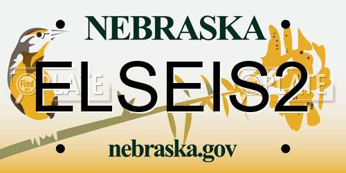 ELSEIS2 Nebraska License Plate