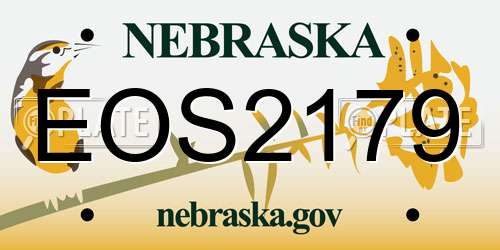 EOS2179 Nebraska License Plate