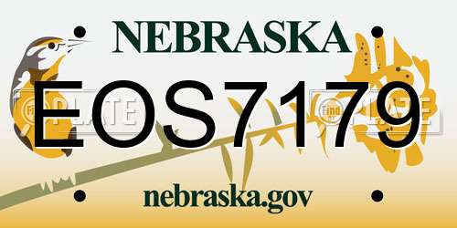 EOS7179 Nebraska License Plate